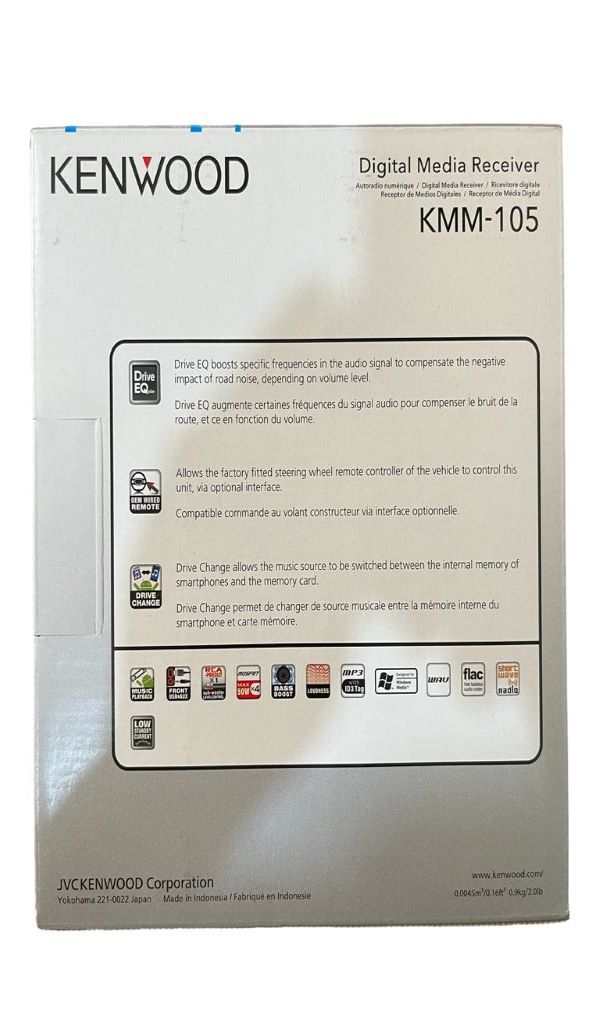 Autoestéreo Kenwood KMM-105 USB Y Auxiliar 