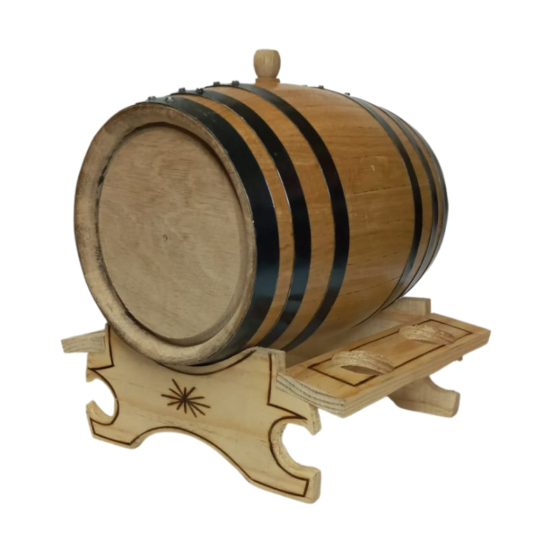 Barrica para Tequila personalizado de madera con base copera cap. 3L  Agagave