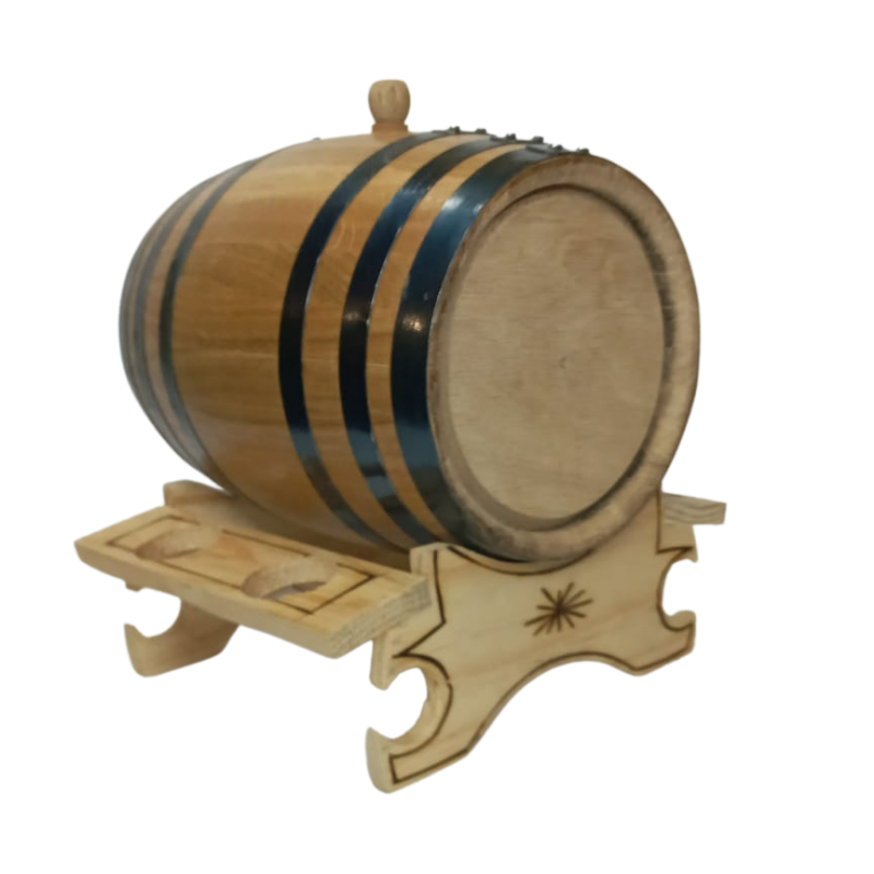 Barrica para Tequila personalizado de madera con base copera cap. 3L  Agagave