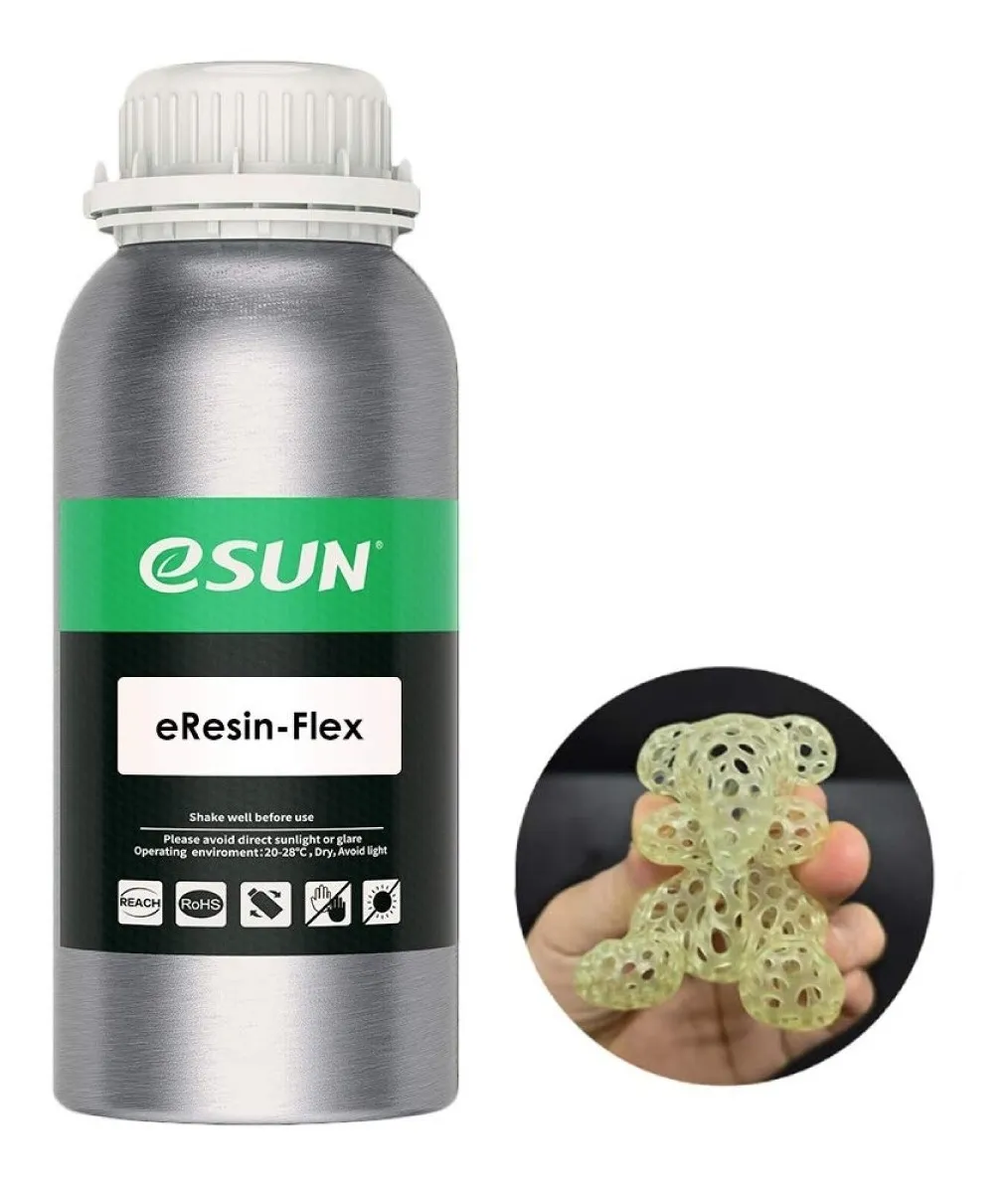 Resina 3d Esun Flexible Para Impresora 3d 500g Eresin-flex