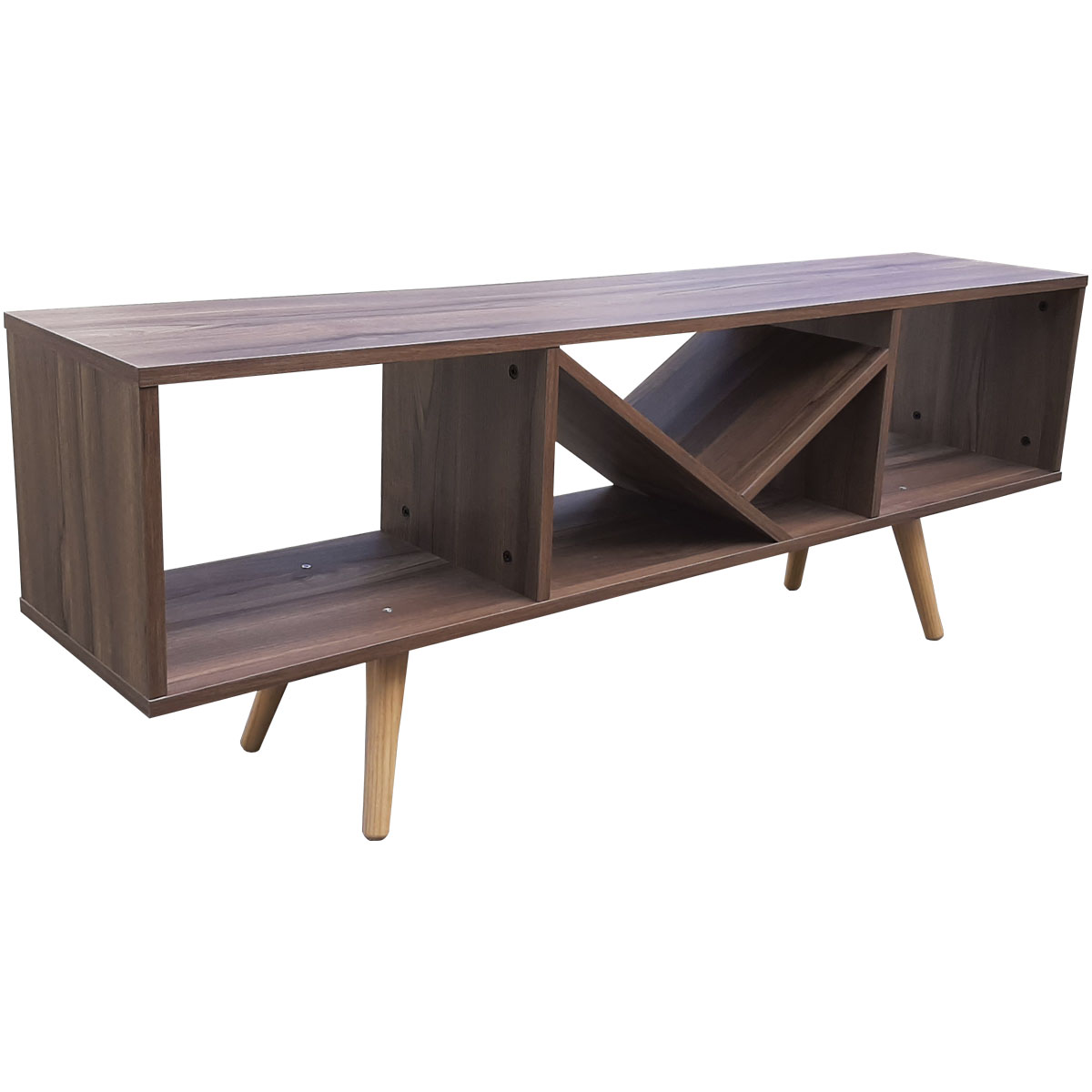 Rack Centro De Entretenimiento Smart Hogare, Para Tv 55 Practico y Minimalista Parota