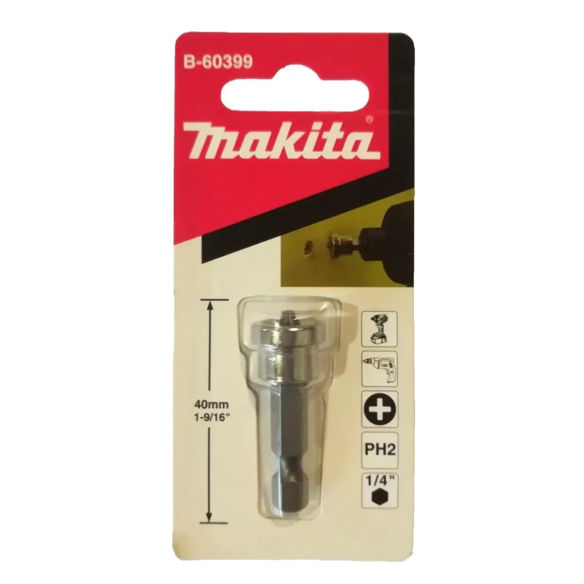 Punta Ph#2 X 40 Mm Con Tope De Profundidad Makita B60399