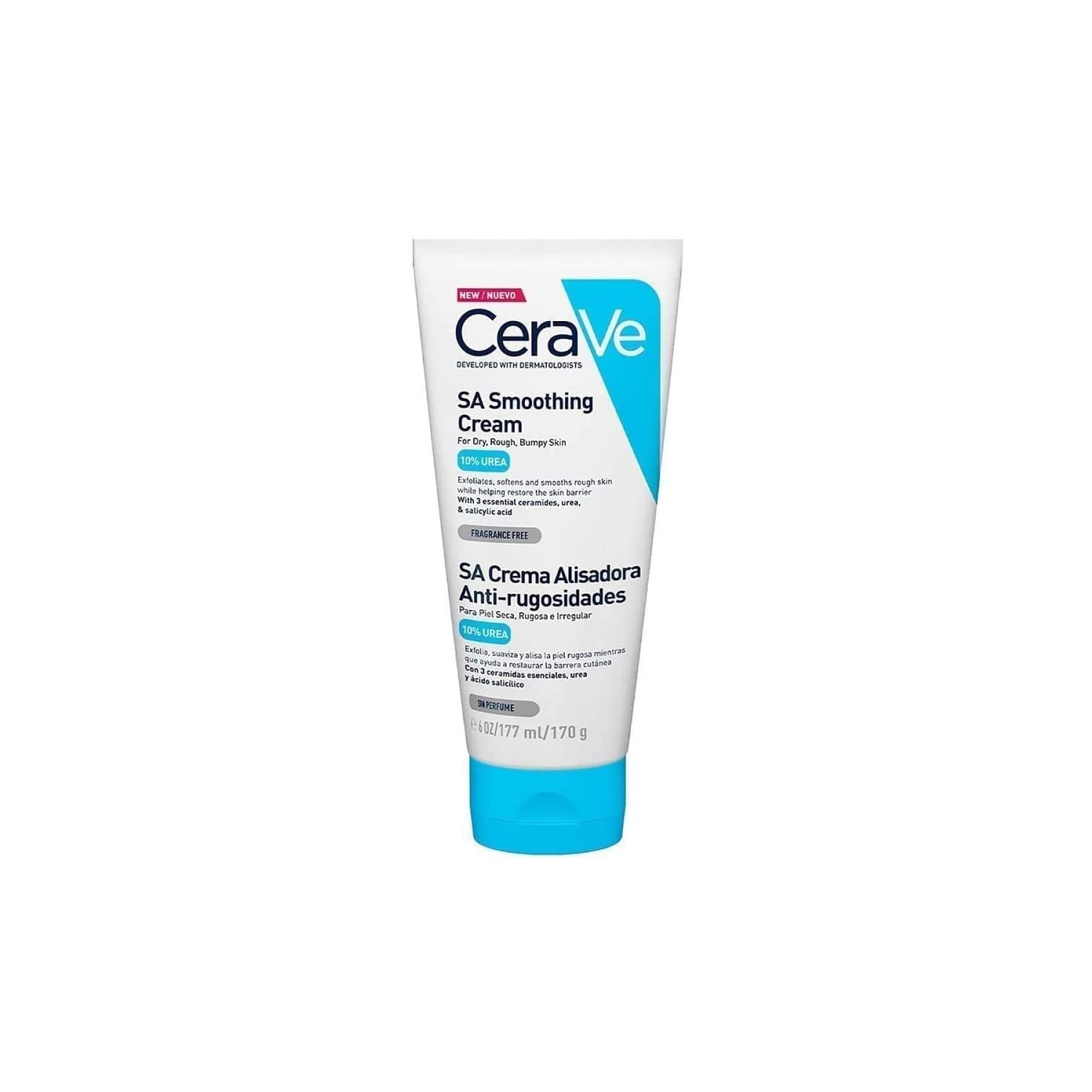 Cerave Crema SA Alisadora Anti-Rugosidades |170Gr| Crema Exfoliante De Uso Corporal Para Piel Aspera Y Rugosa.