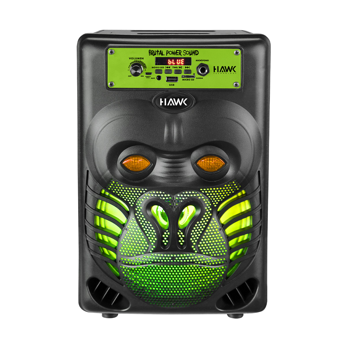 Bocina Bafle 8 Pulgadas Gorilla Bluetooth Recargable Hawk