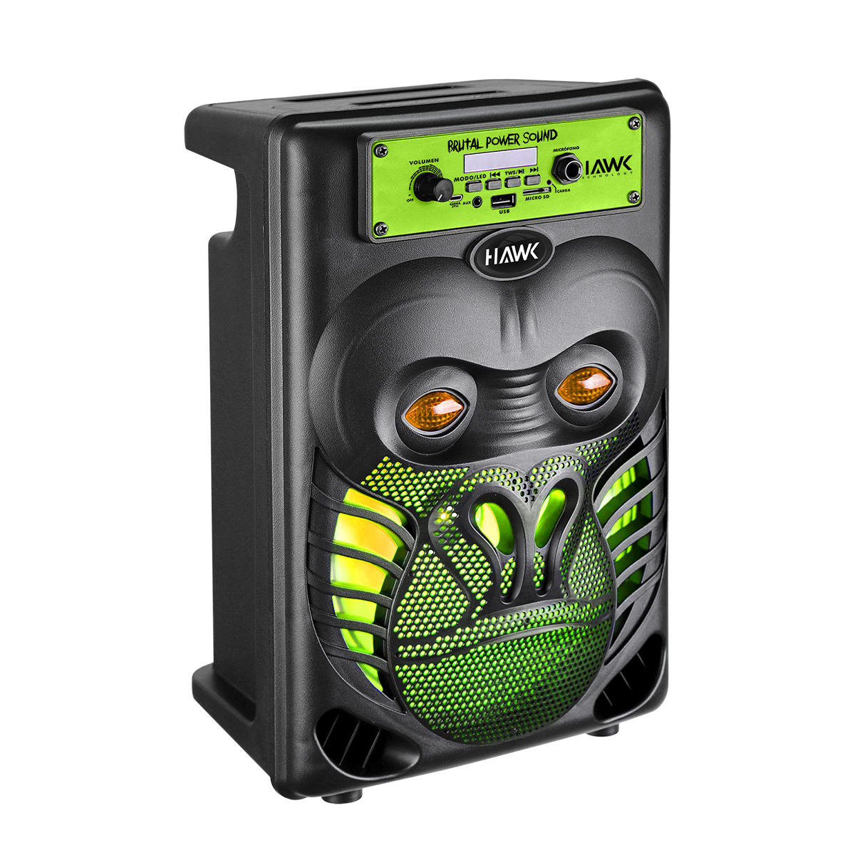 Bocina Bafle 8 Pulgadas Gorilla Bluetooth Recargable Hawk