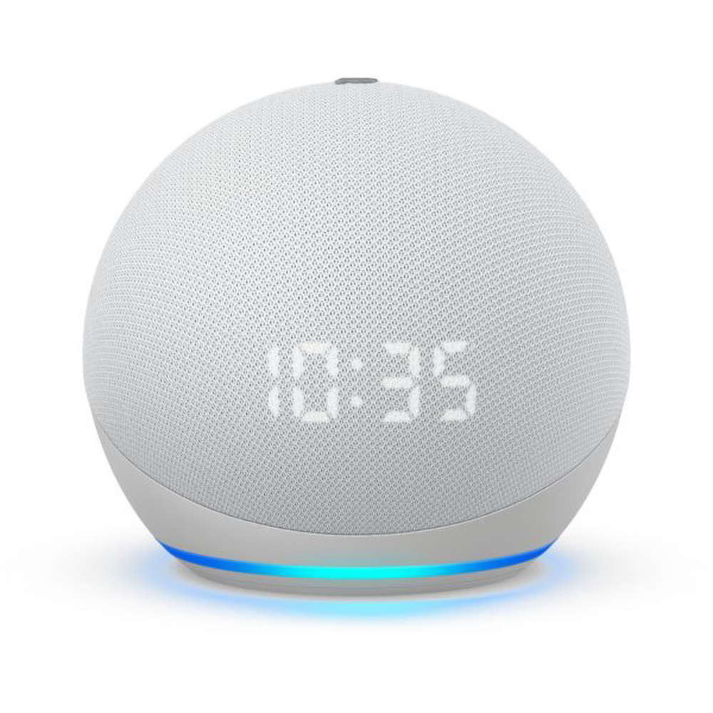 Echo Dot 4th Gen Bocina Inteligente con reloj y Alexa Blanco