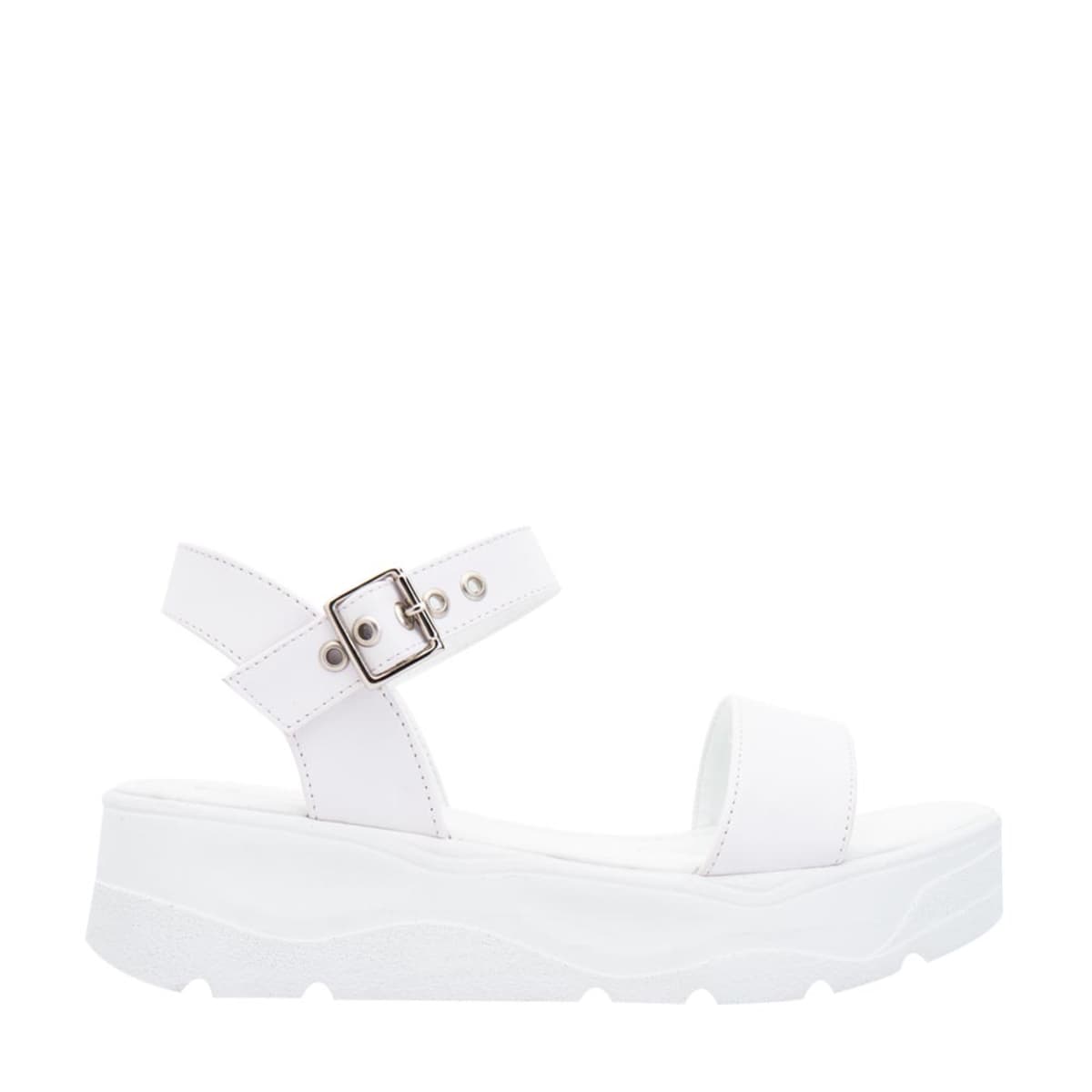 Sandalia Casual Pbps Para Mujer Color Blanco 1032781