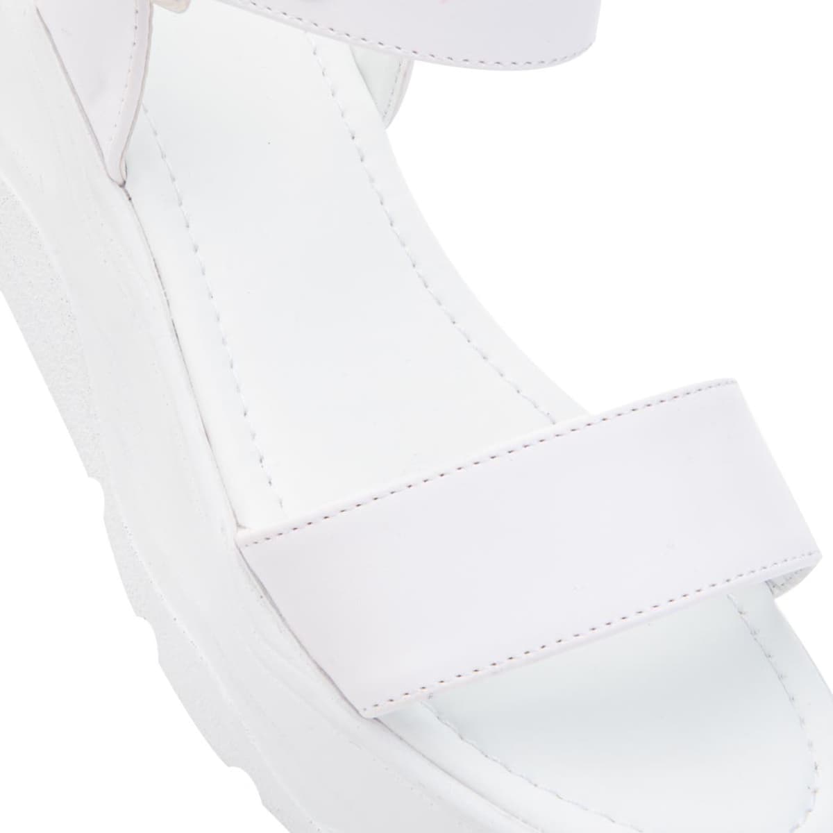 Sandalia Casual Pbps Para Mujer Color Blanco 1032781