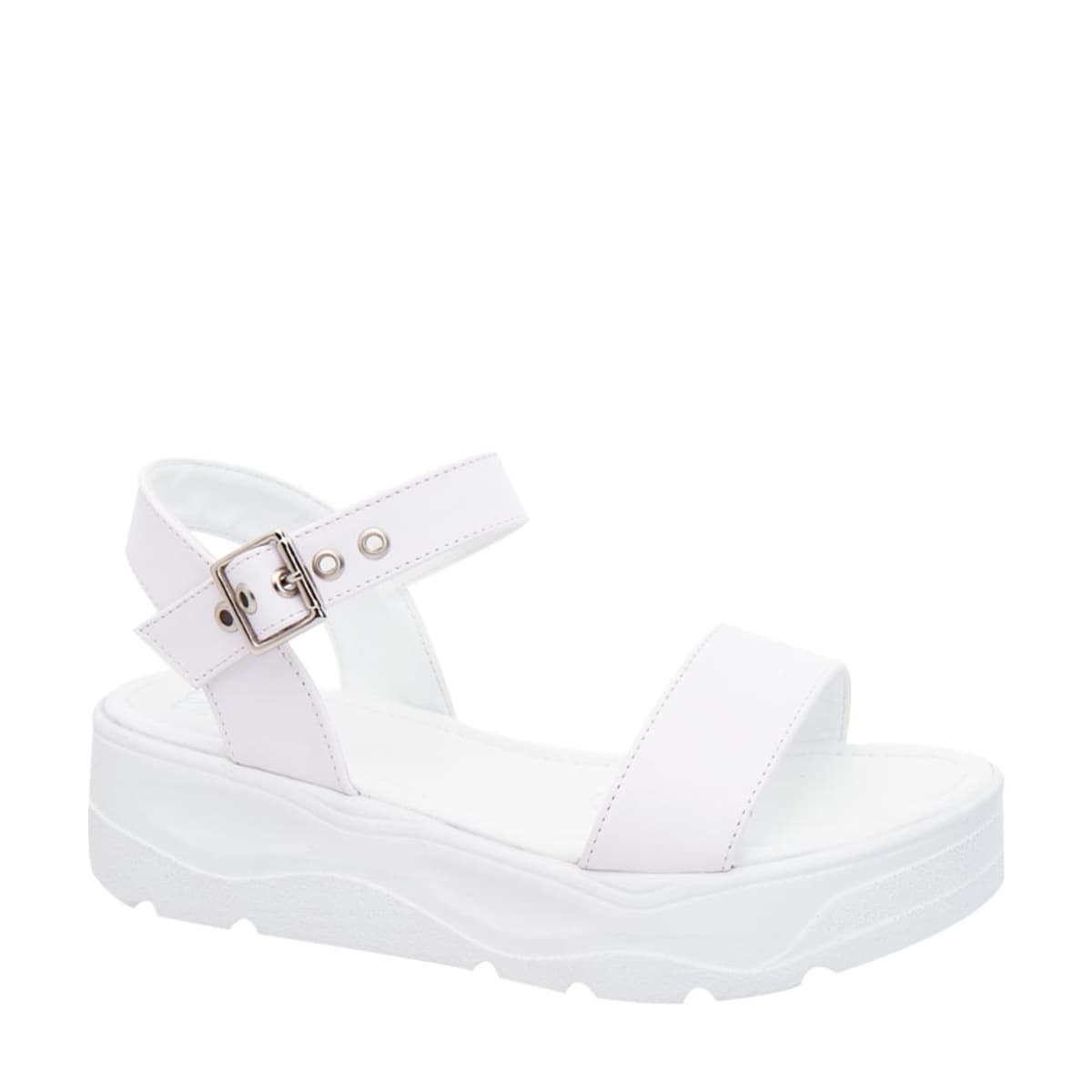 Sandalia Casual Pbps Para Mujer Color Blanco 1032781