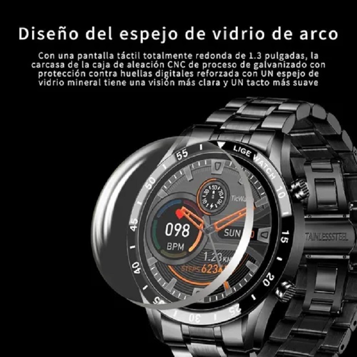 Reloj Inteligente Deportivo Impermeable Para Hombre Rel Lige Negro