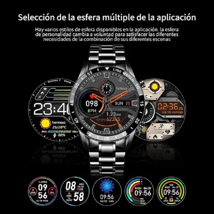 Reloj Inteligente Deportivo Impermeable Para Hombre Rel Lige Negro