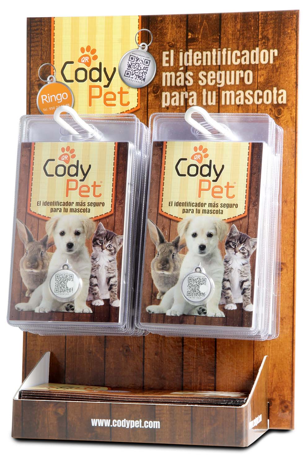 Placa de Identificación para Mascotas Codypet con código QR