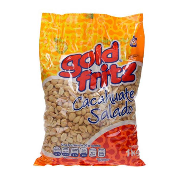 Cacahuate salado Goldfritz Bolsa de 950 g