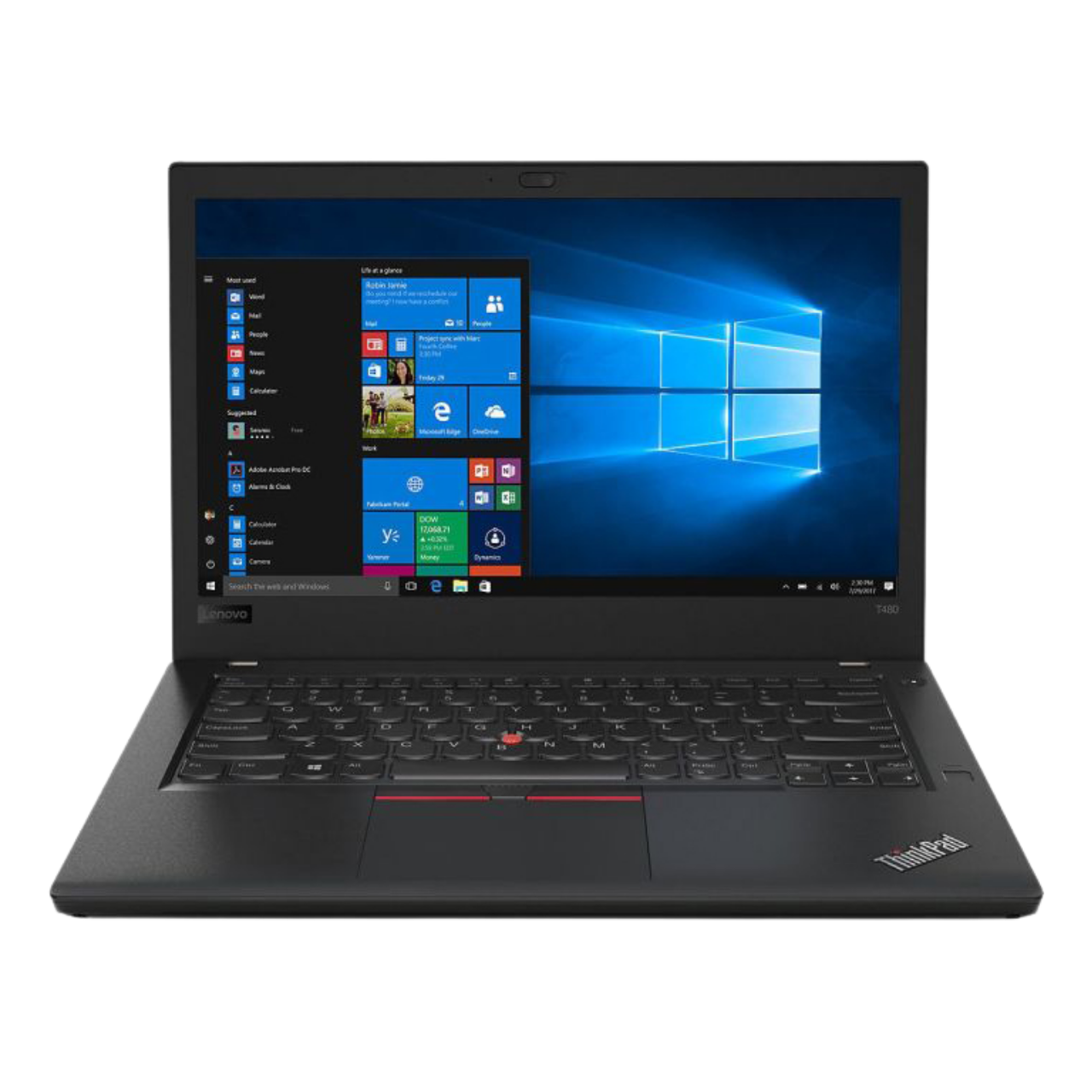Laptop Lenovo Thinkpad T480 / Intel Core i5-8250U CPU 1.60 GHz / 240 GB SSD / 8 GB RAM. Reacondicionado Grado A
