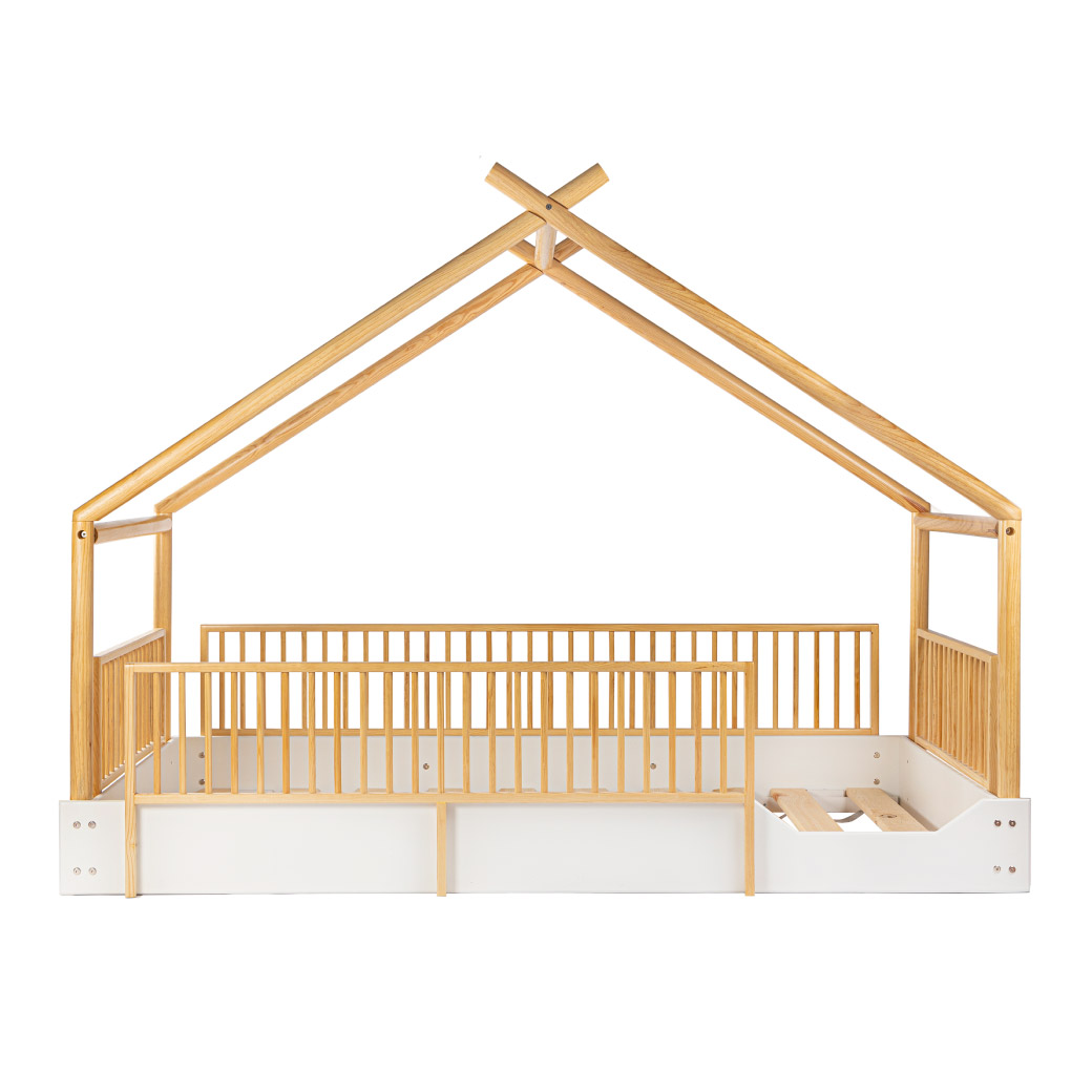  Cama Chalet Montessori Individual con barandales removibles DUDUK