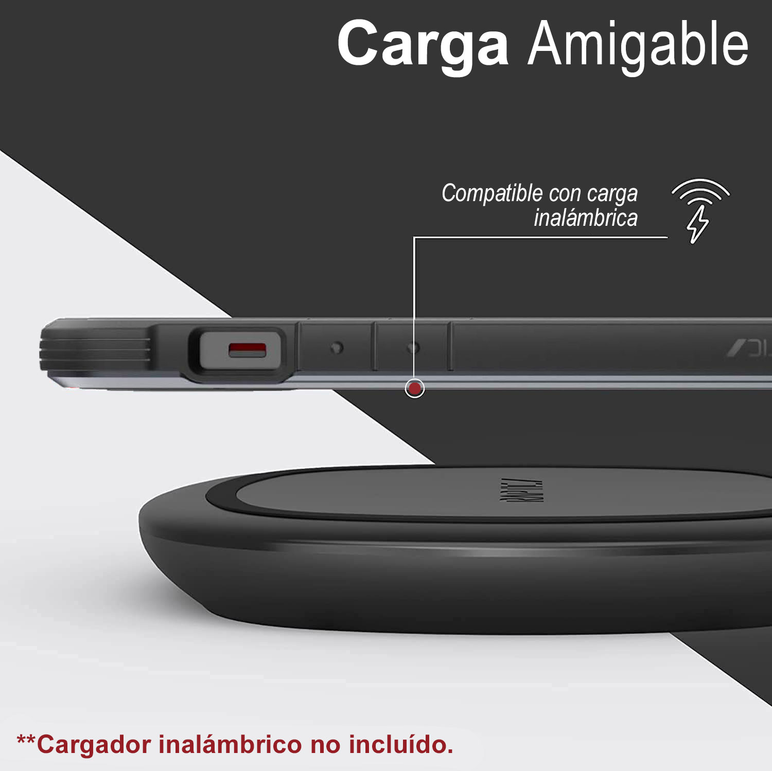 Funda Iphone Tiene Carga Inalambrica El Iphone Raptic Shield Black