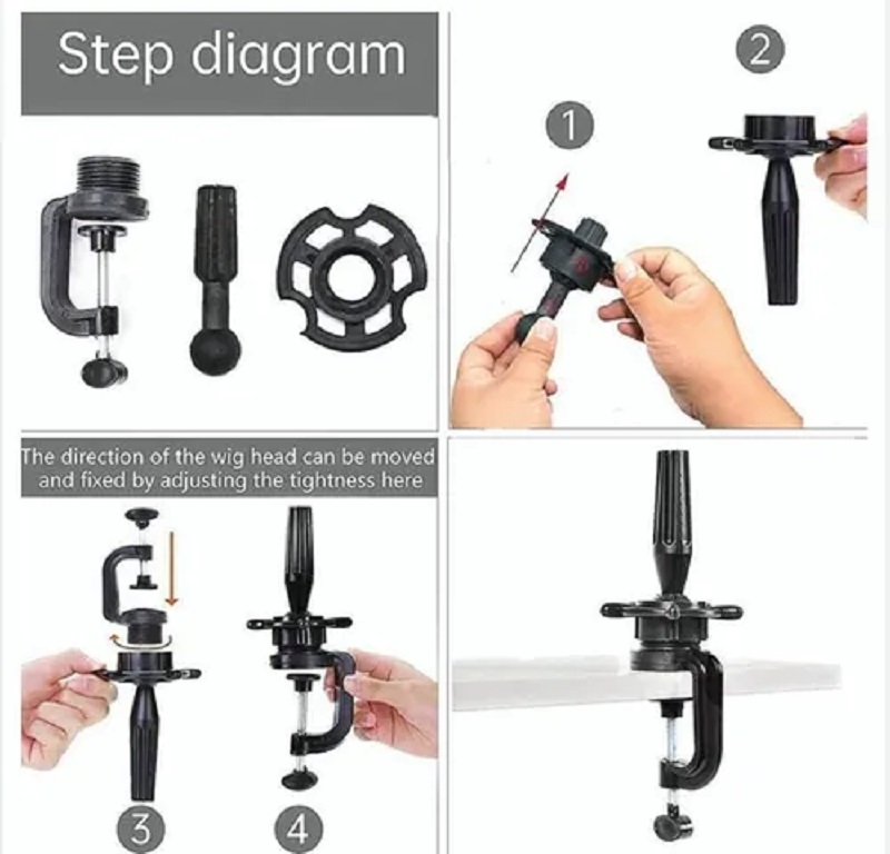 Cabeza Maniquí De Entrenamiento De Peluquería 24 Pulgadas