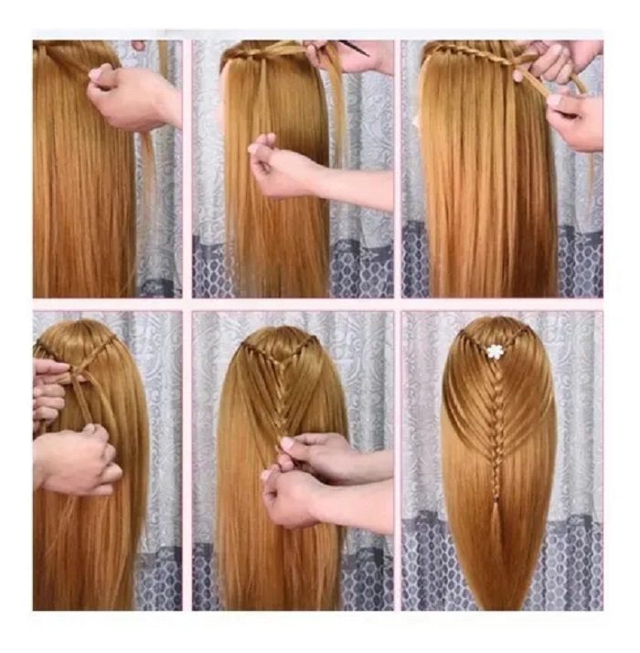 Cabeza Maniquí De Entrenamiento De Peluquería 24 Pulgadas