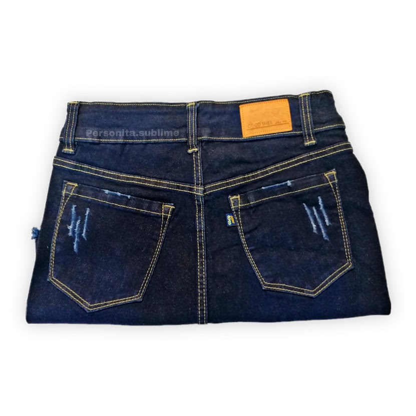 Falda de mezclilla falda pegada forma tubo falda corta con cierre