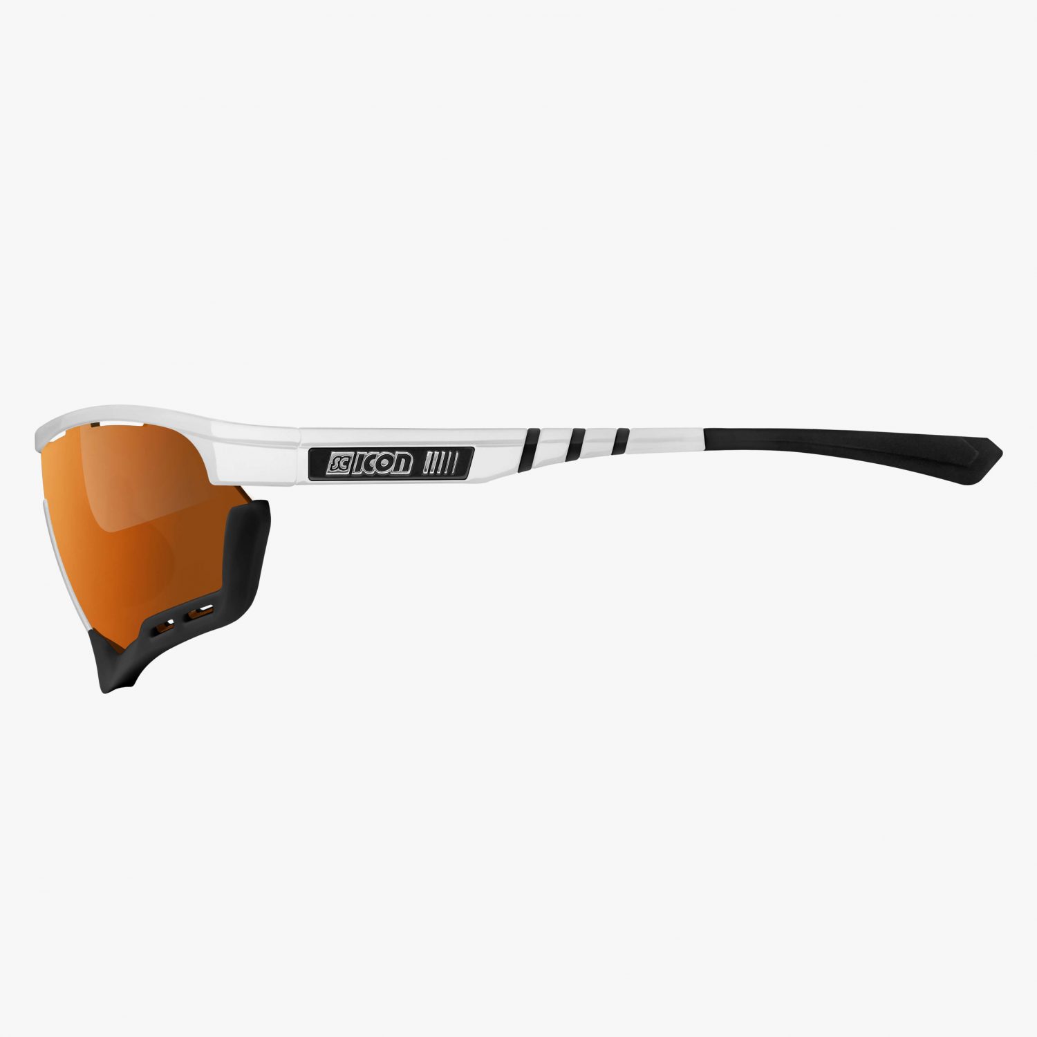 Lentes Scicon Aerotech Xl Gafa Deportiva Ciclismo Blanco / Lente Bronce Unitalla Varilla Blanca