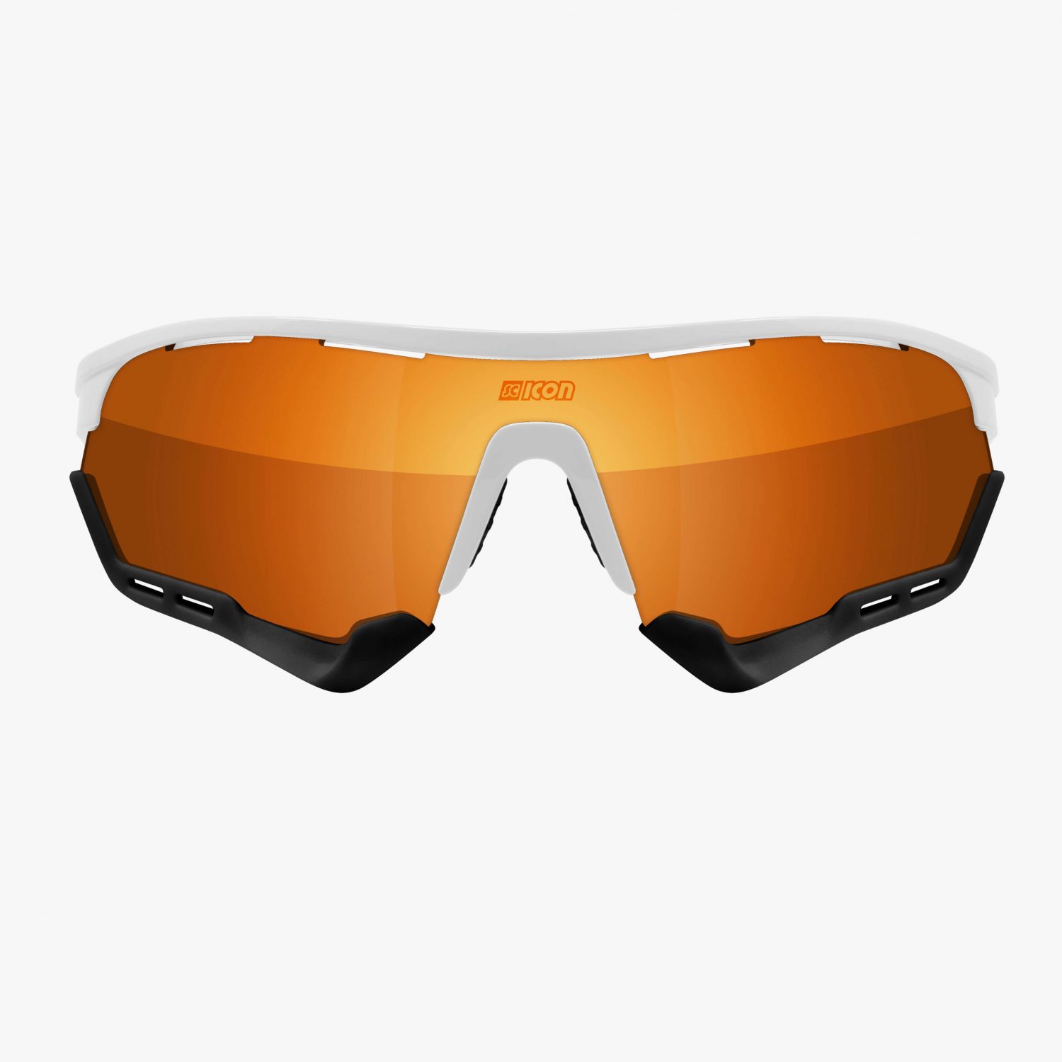 Lentes Scicon Aerotech Xl Gafa Deportiva Ciclismo Blanco / Lente Bronce Unitalla Varilla Blanca
