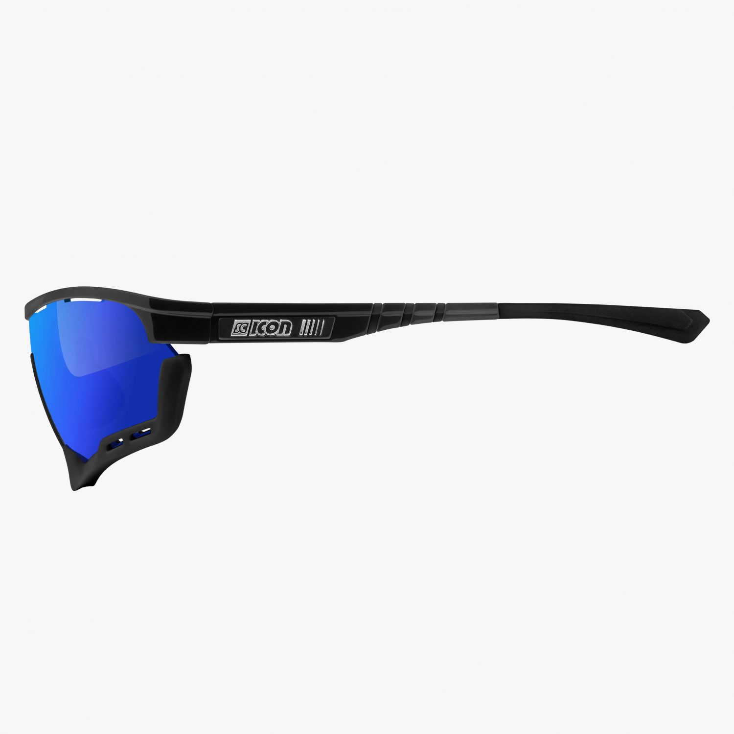 Lentes Scicon Aerotech Xl Gafa Deportiva Ciclismo Negro / Lente Azul Unitalla Varilla Negra