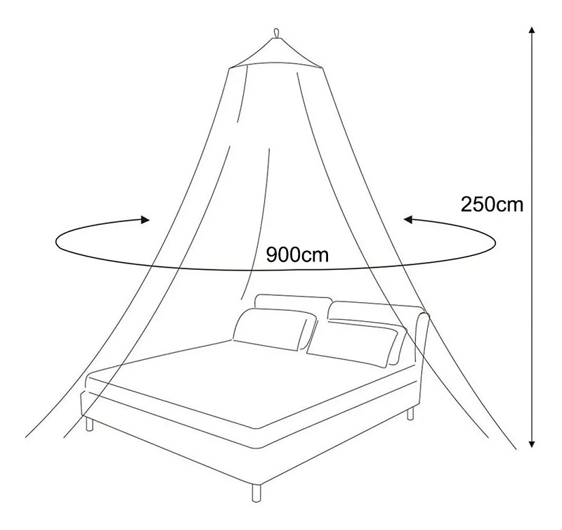 Mosquitera Para Cama Para Cama Individual Y Doble, Blanco