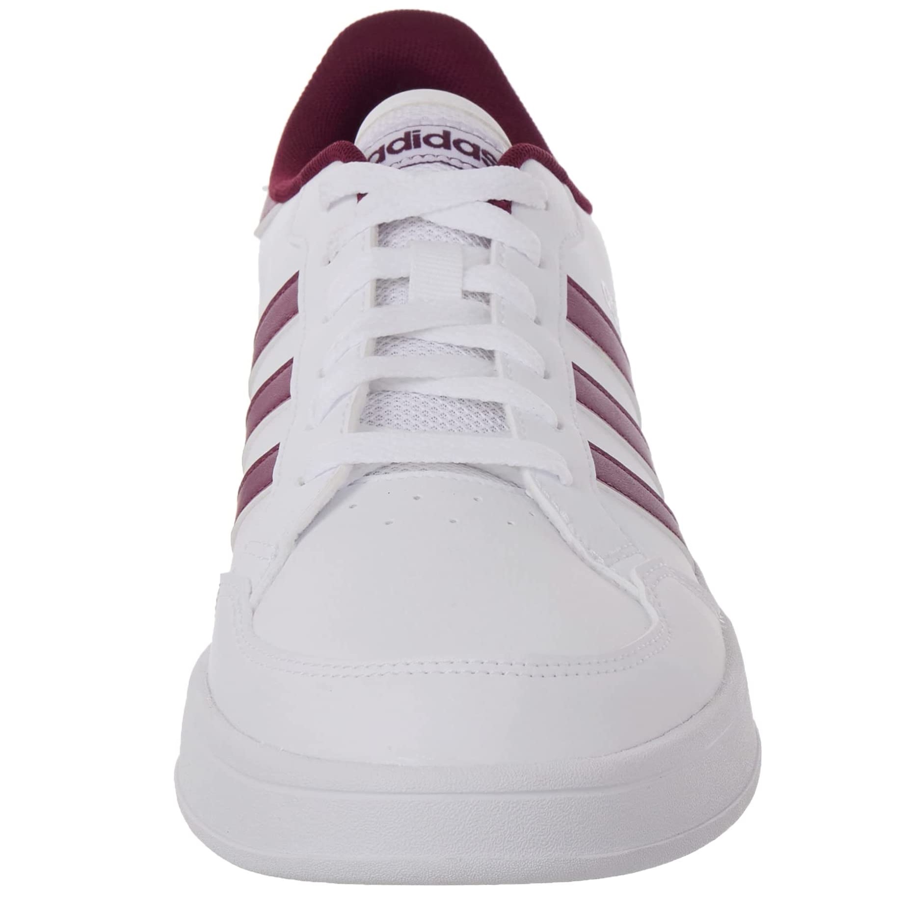 Tenis Adidas Breaknet H01960 Casual Blanco Franjas Vino Para Hombre