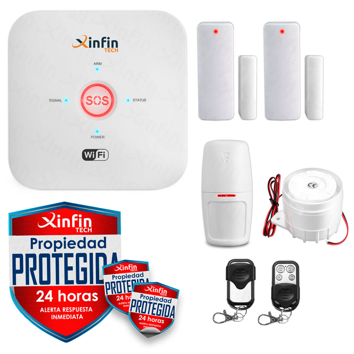 Alarma Wifi Gsm Seguridad Alerta Control App Google Alexa Sensores Casa KIT6