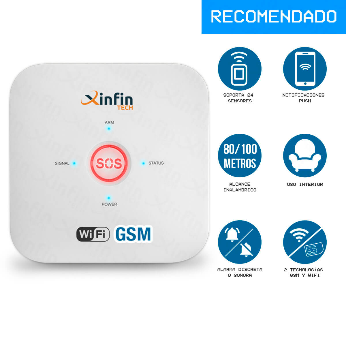 Alarma Wifi Gsm Seguridad Alerta Control App Google Alexa Sensores Casa KIT6