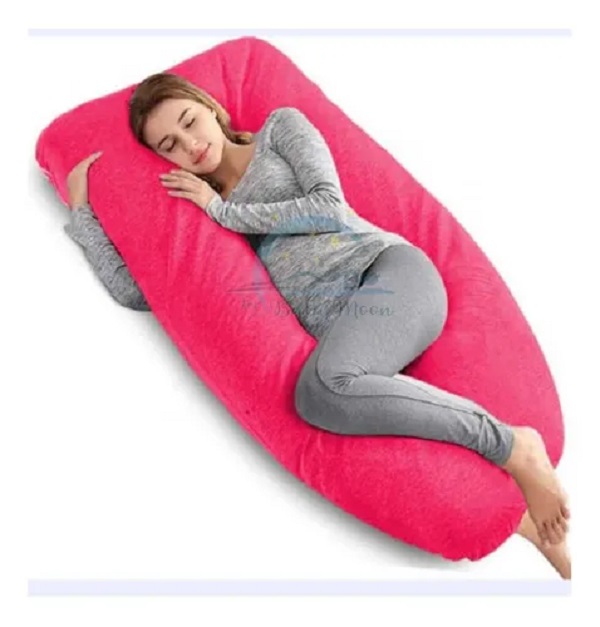 Almohada Para Embarazo Y Lactancia Jumbo ROSA + Regalo Microgel