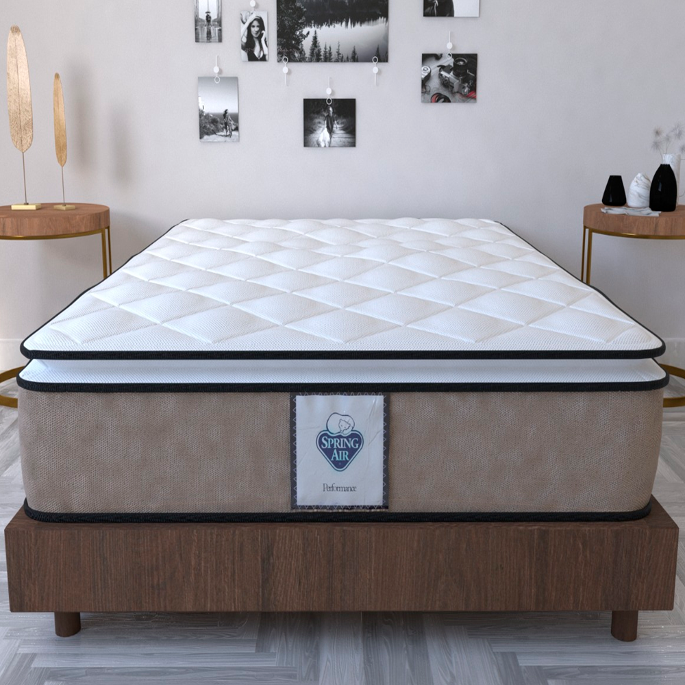 Colchón Queen Size Allegro Valencia Spring Air Ortopédico con Colchoneta PILLOW TOP+ 2 ALMOHADAS GRATIS