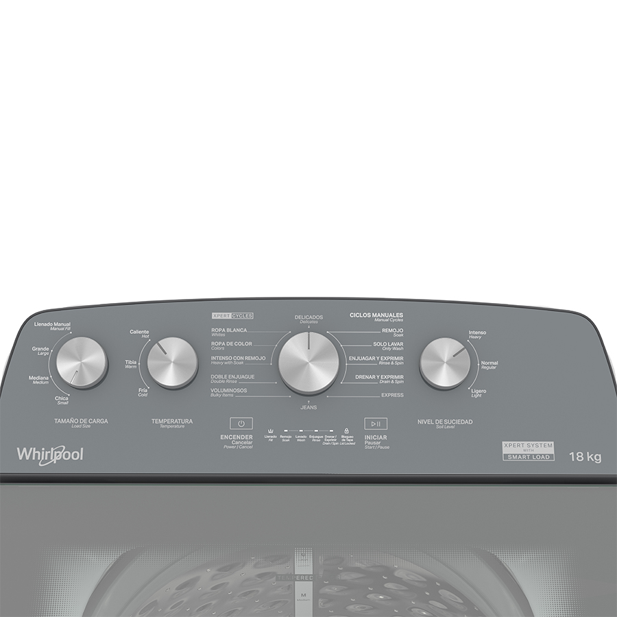 Lavadora Carga Superior 18kg Xpert System Agitador 8MWTW1824WJM