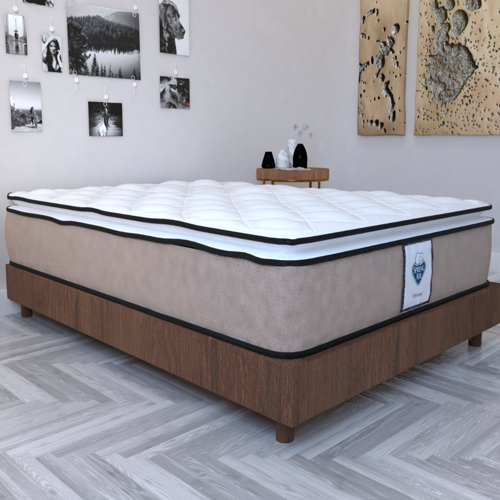 Colchón Spring Air Individual Allegro Valencia Ortopédico + Protector Individual + 2 ALMOHADAS GRATIS