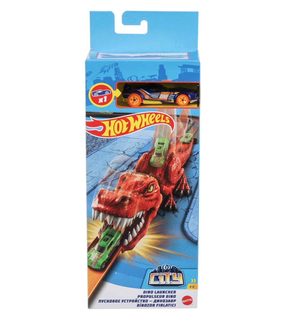 Hot Wheels City Lanzadores Némesis de Dinosaurios