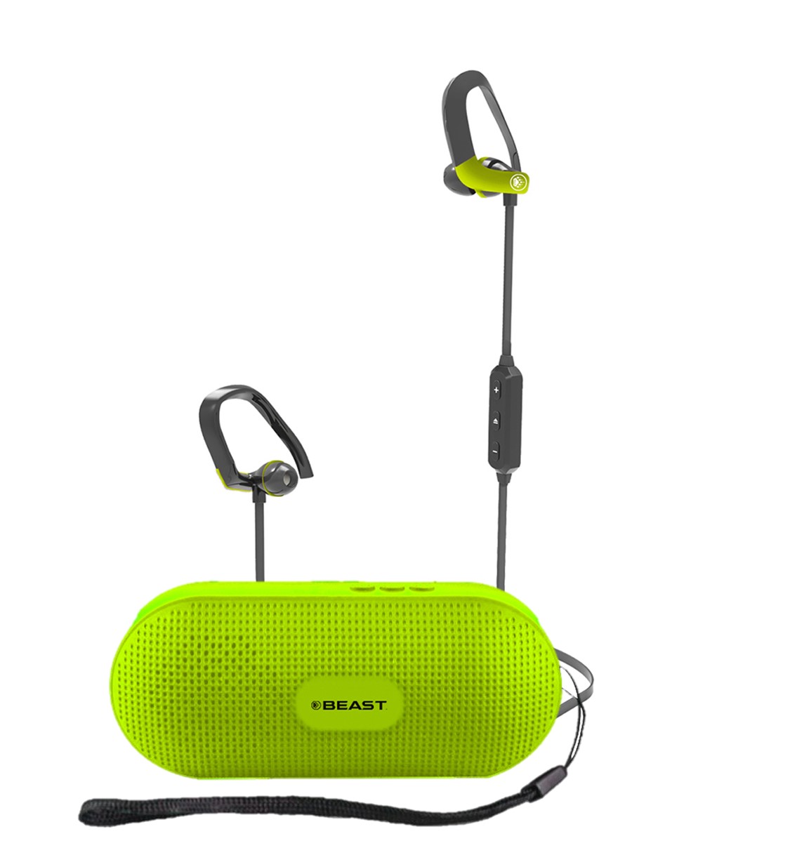 Bocina Y Audífonos Inalámbricos Beast C2 Bluetooth Verde
