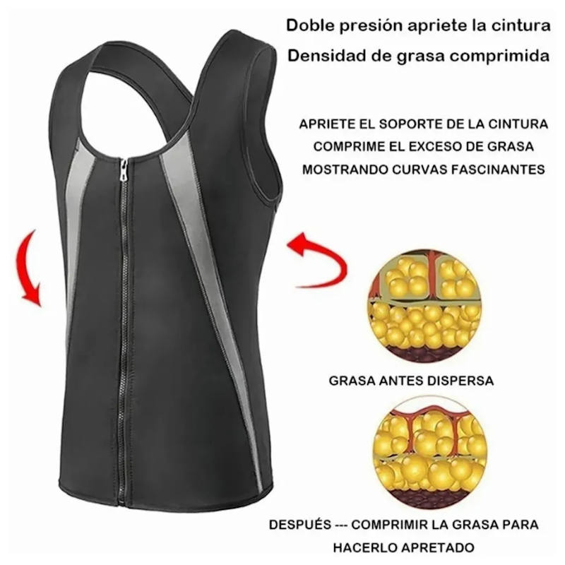Chaleco reductor neopreno efecto sauna reduce abdomen