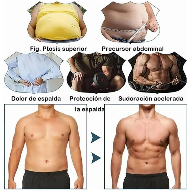 Chaleco reductor neopreno efecto sauna reduce abdomen