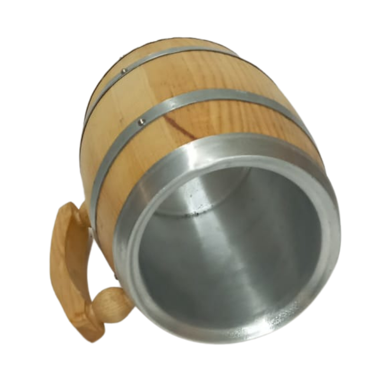 Tarro cervecero personalizado con vaso de aluminio cap. 1L 