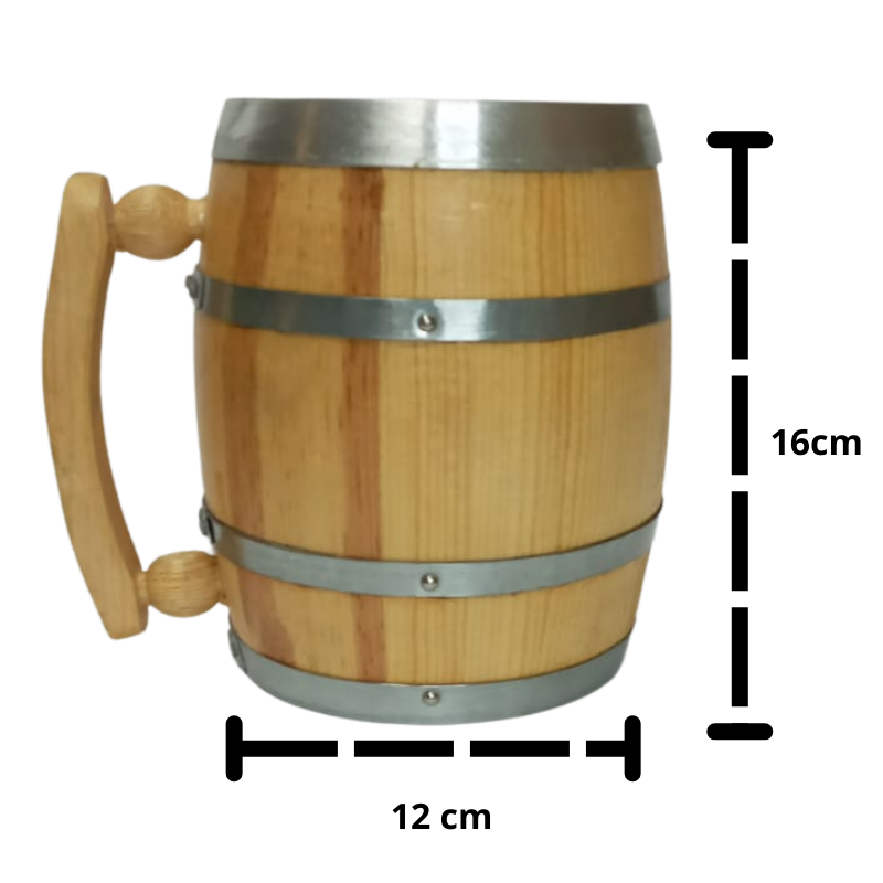 Tarro cervecero personalizado con vaso de aluminio cap. 1L 