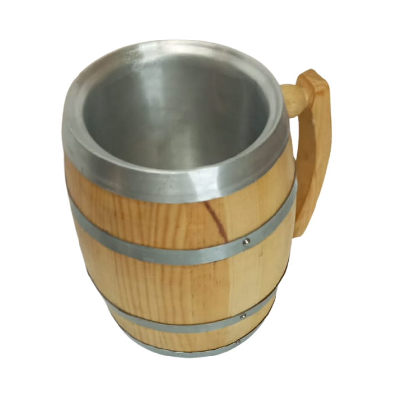 Tarro cervecero personalizado con vaso de aluminio cap. 1L 