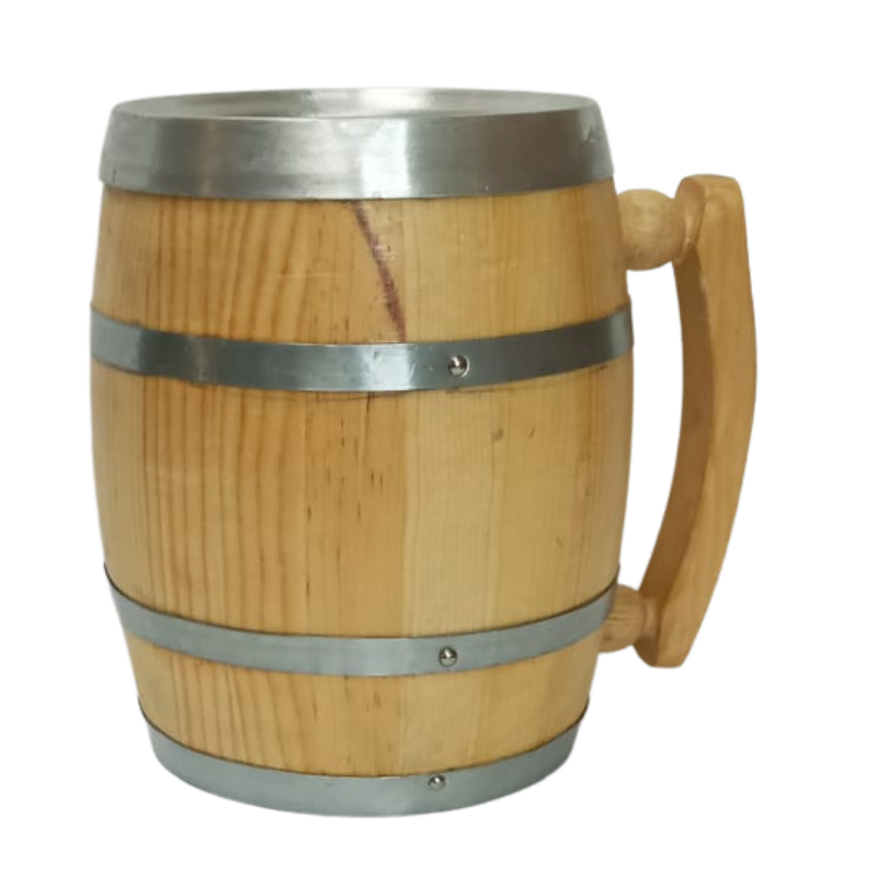 Tarro cervecero personalizado con vaso de aluminio cap. 1L 