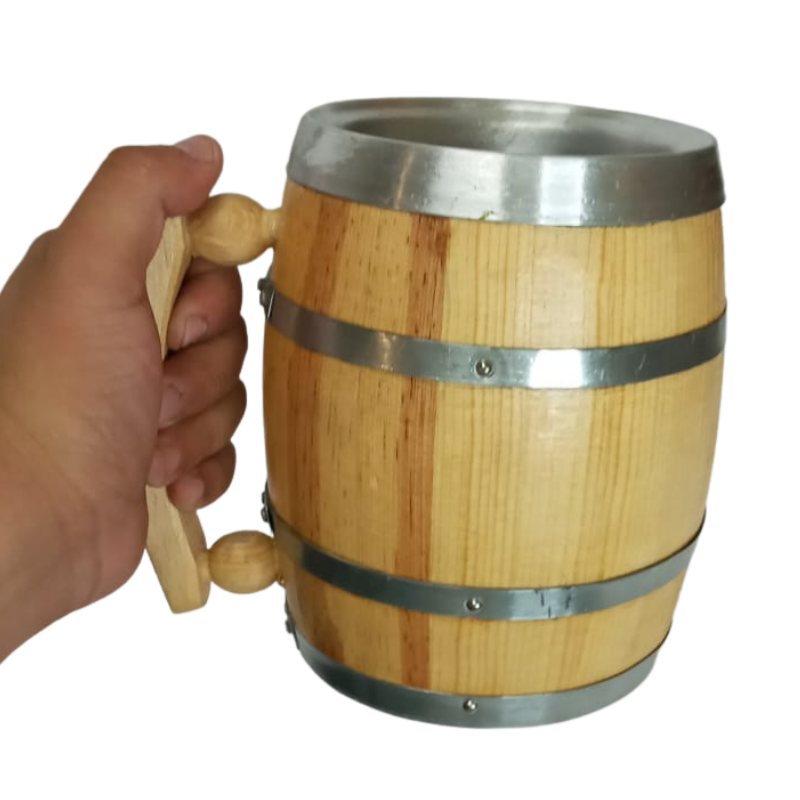 Tarro cervecero personalizado con vaso de aluminio cap. 1L 