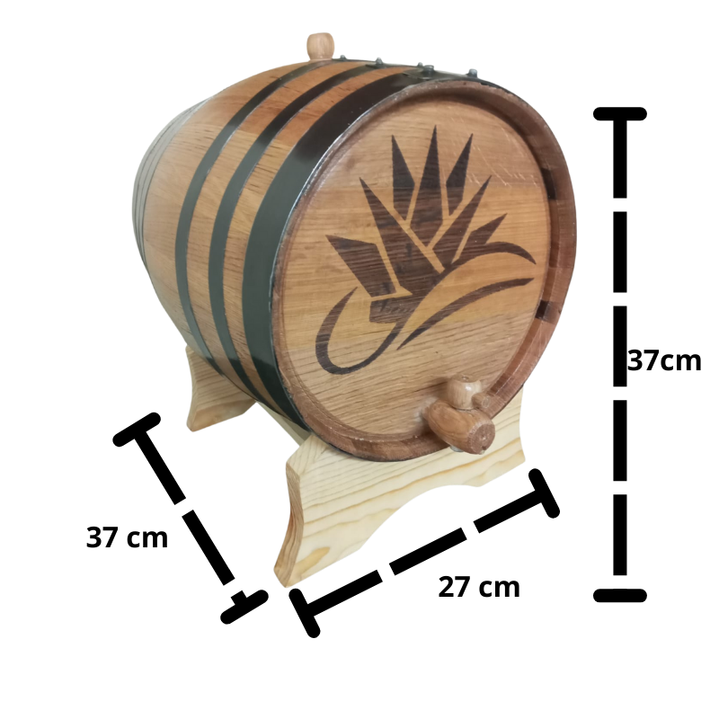 Barrica de roble 20L personalizable para reposar Tequila