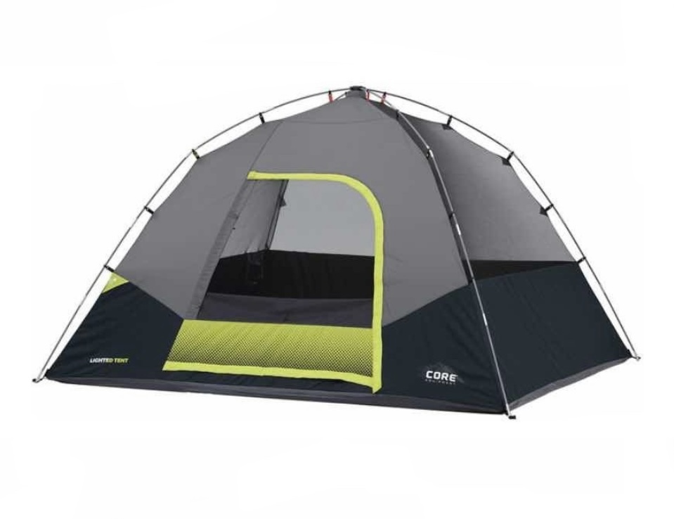 CASA DE CAMPAÑA CORE PARA 6 PERSONAS CON LAMPARA, RESISTENTE AL AGUA