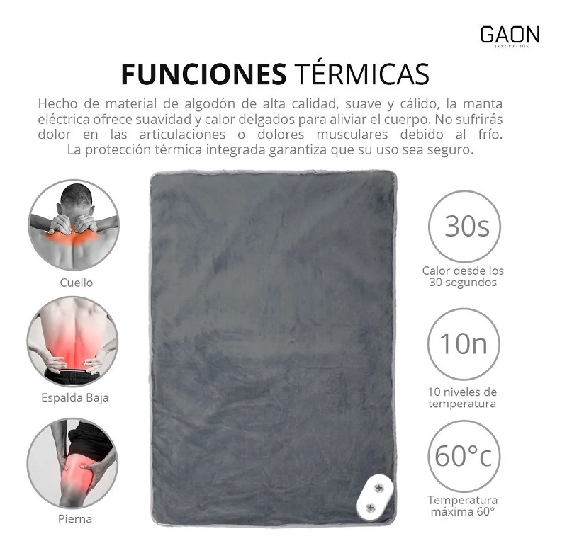 Cojin Electrico Terapia De Calor Dolor Muscular