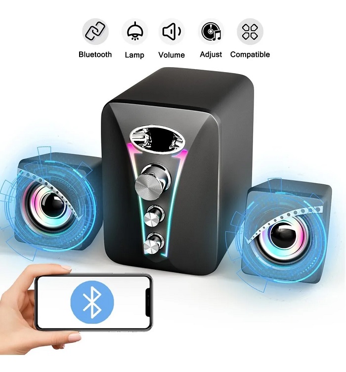 Bocinas Para Pc 2.1 Subwoofer Bluetooth 5.0 Altavoces