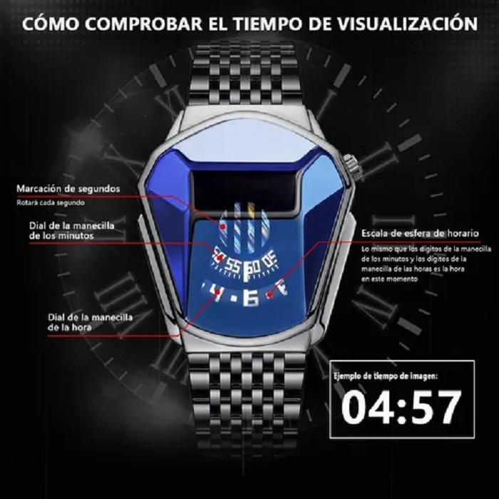 Reloj De Moda Para Hombre Cabeza De Serpiente