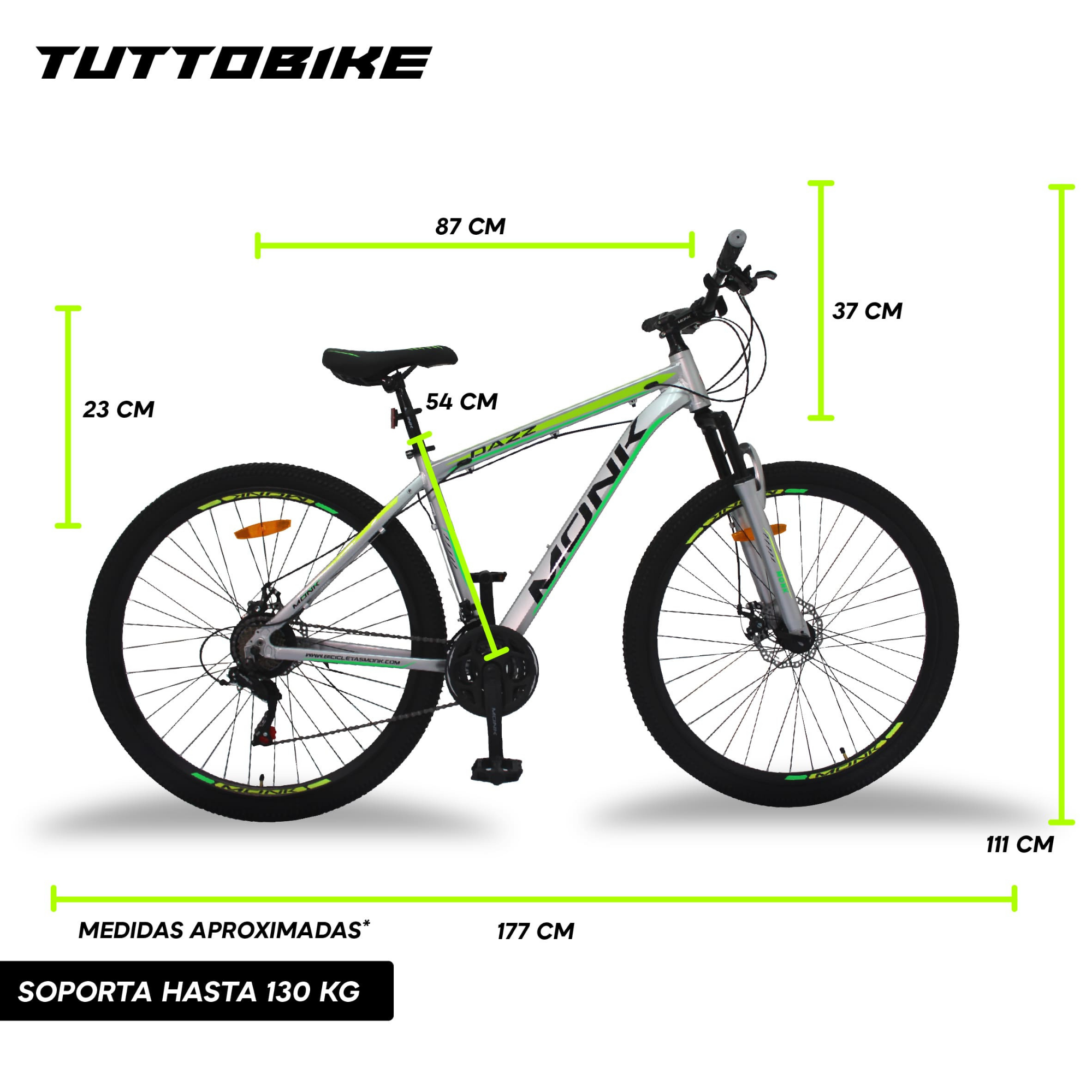 Bicicleta Montaña Rodada 29 21 Velocidades Shimano Dazz Gris