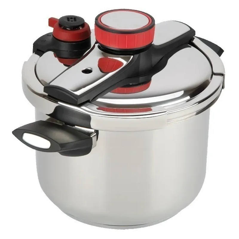 Olla De Presión De Acero Inox Mas Tapa De Vidrio Bogner